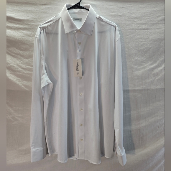 Collars & Co. Apex Performance Dress Shirt Men's XL White New with Tags - Picture 2 of 5